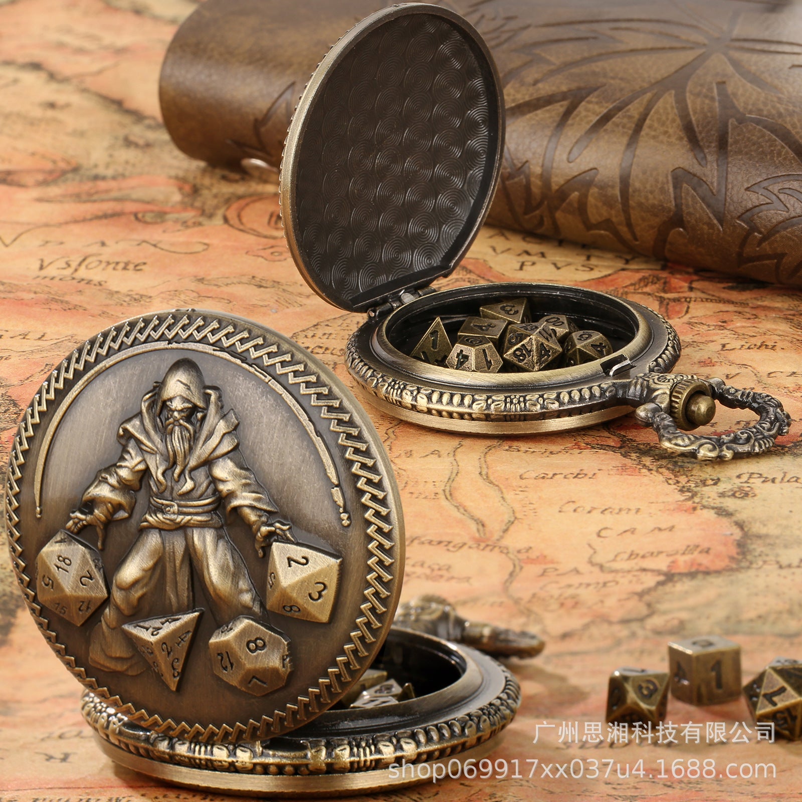 Wholesale Board game set dice character mage pocket watch OLY Exclusive