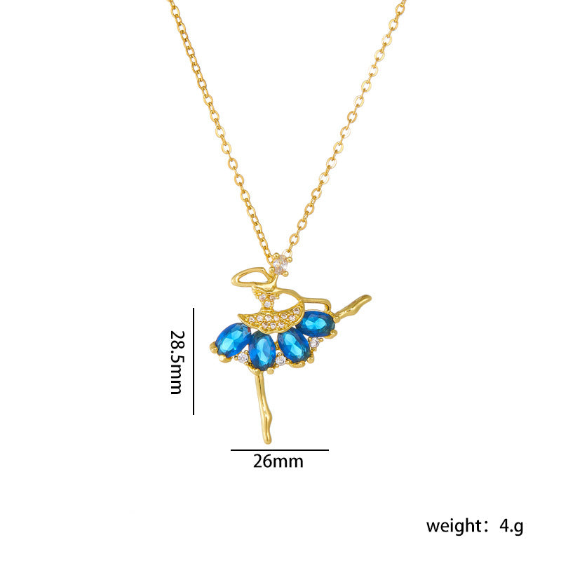 Wholesale Ballet Girl Necklace Clavicle Chain Accessories