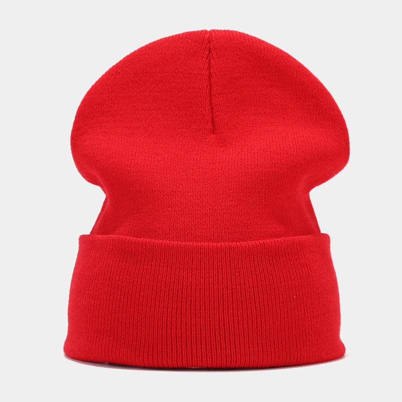 Wholesale Solid Color Autumn and Winter Light Board Pile Hat Warm Knitted Hat