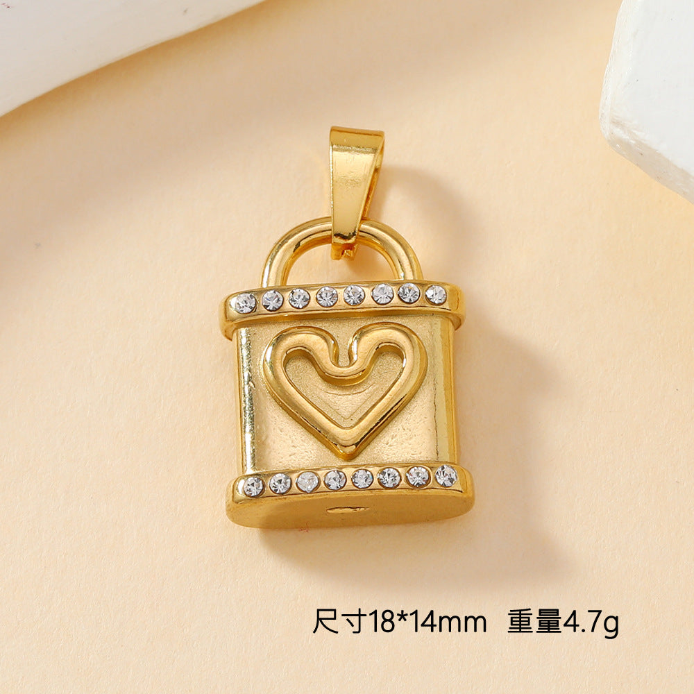 Wholesale Single Pendant Stainless Steel Love Cross Element Pendant DIY Bracelet Necklace Accessories