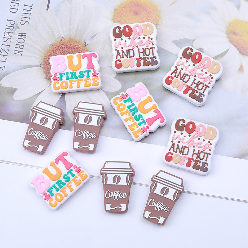 Wholesale 20 PCS DIY Coffee Cup Silicone Beads