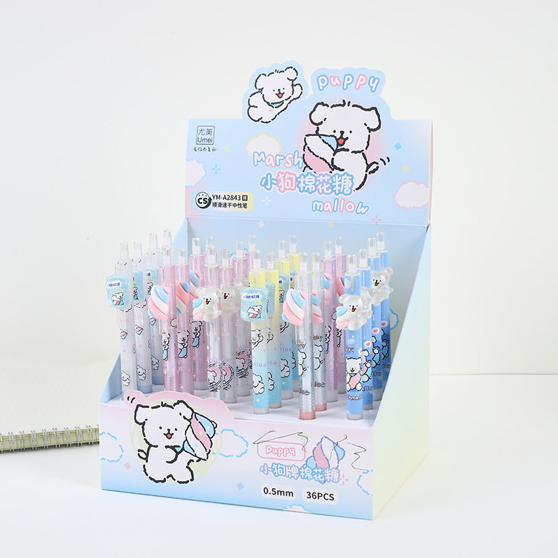 Wholesale Plastic Fun Button Neutral Black Pen