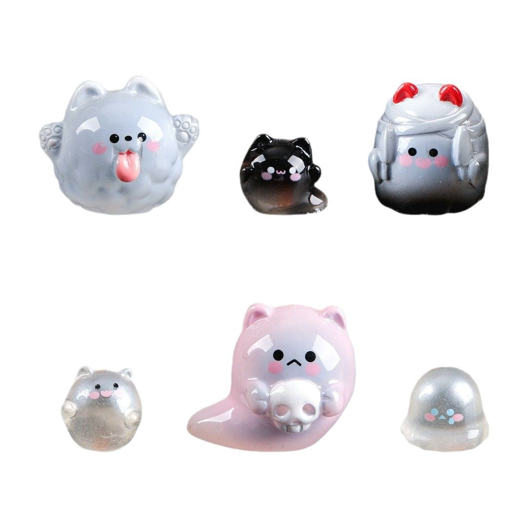 Wholesale Resin Glow-in-the-dark Ghost Figurine Cartoon  Decorative Ornament for Home Car Desk