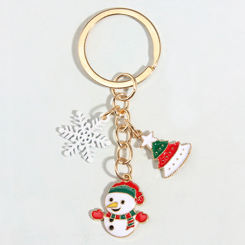 Wholesale 10PCS Christmas Tree Zinc Alloy Keychain