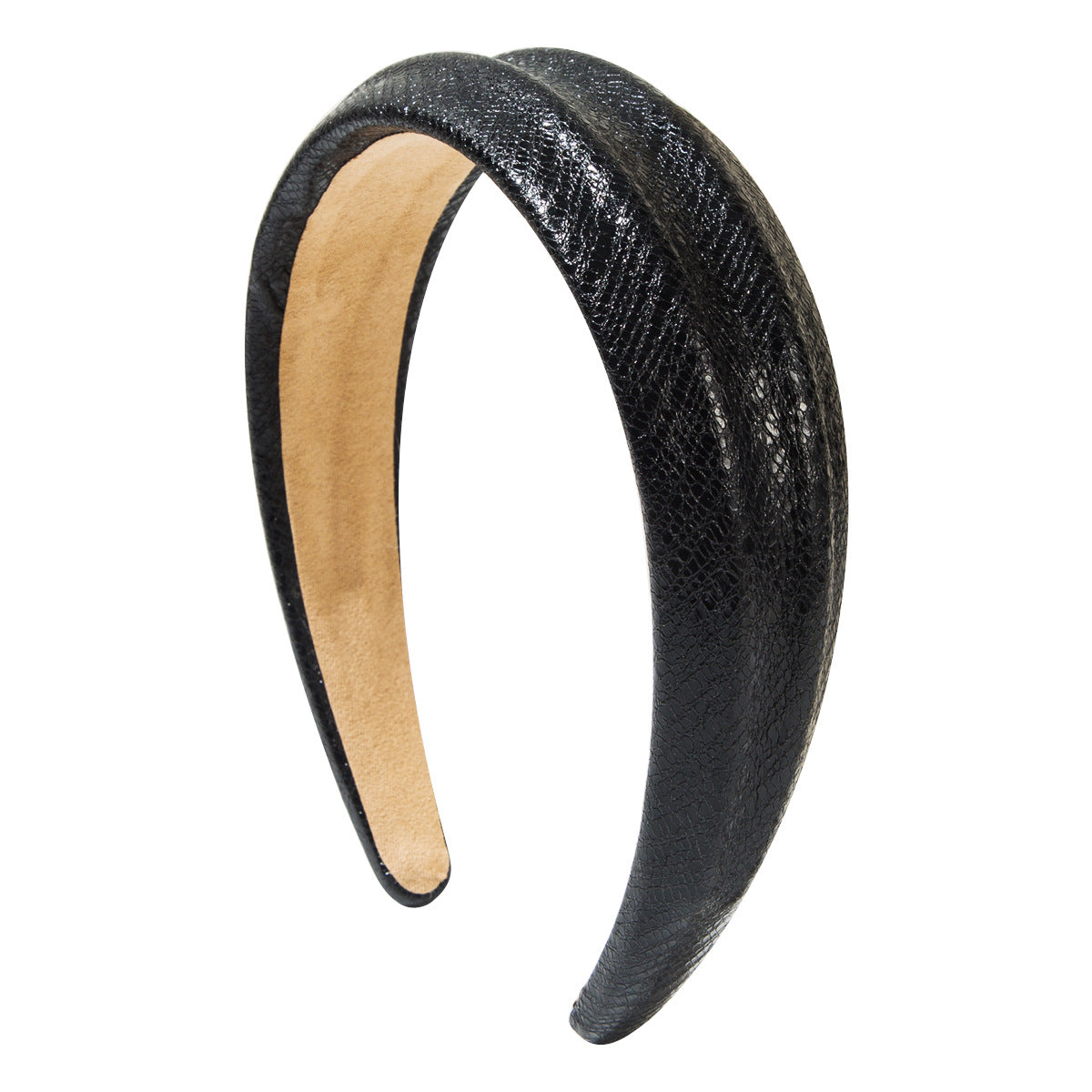Wholesale Concave and convex snake leather headband wide brim hair accessories