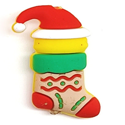 Wholesale 20pcs/psck   Christmas  silicone 3D Focal Beads