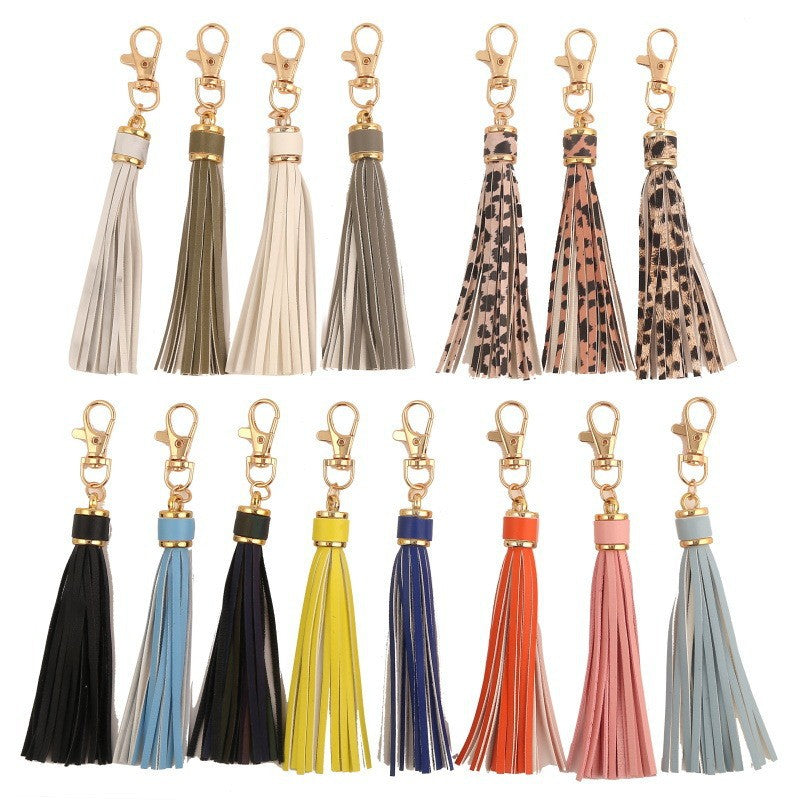 Wholesale PU Tassel Card Holder Pendant Silicone Beads Bracelet Keychain Accessories