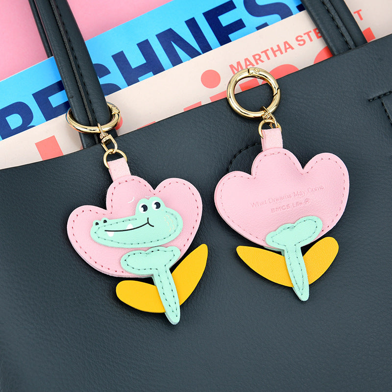 Wholesale of Cute Flower Animal PU Keychains