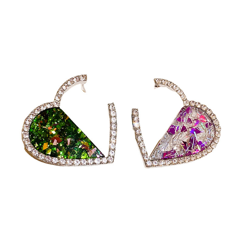 Wholesale Diamond Heart Resin Earrings
