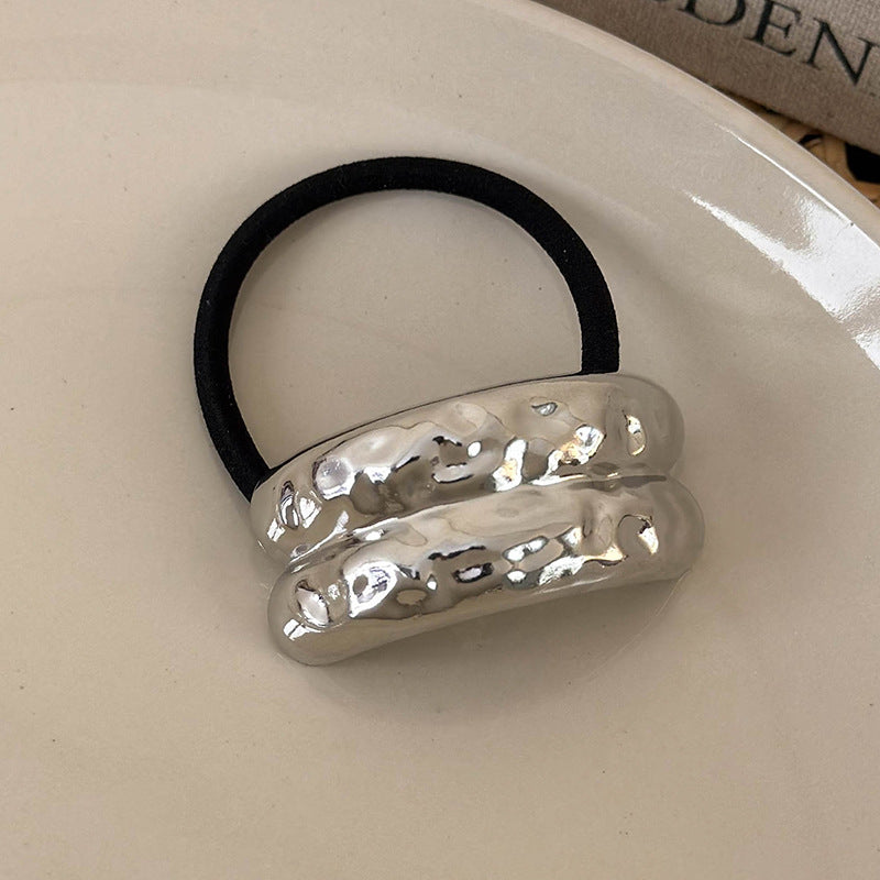 Wholesale geometric metal elastic all-match design retro temperament hair rope