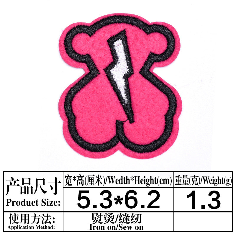 Wholesale 17Pcs Embroidered Iron On Patches Set Felt Twill Campus Style Badge Appliques DIY Clothing Accessory Boutique Gift Resale