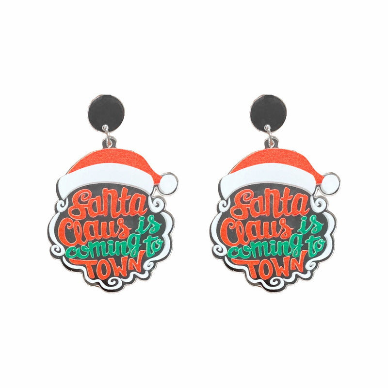 Wholesale Christmas Dinosaur Cactus Gingerbread Man Acrylic Earrings