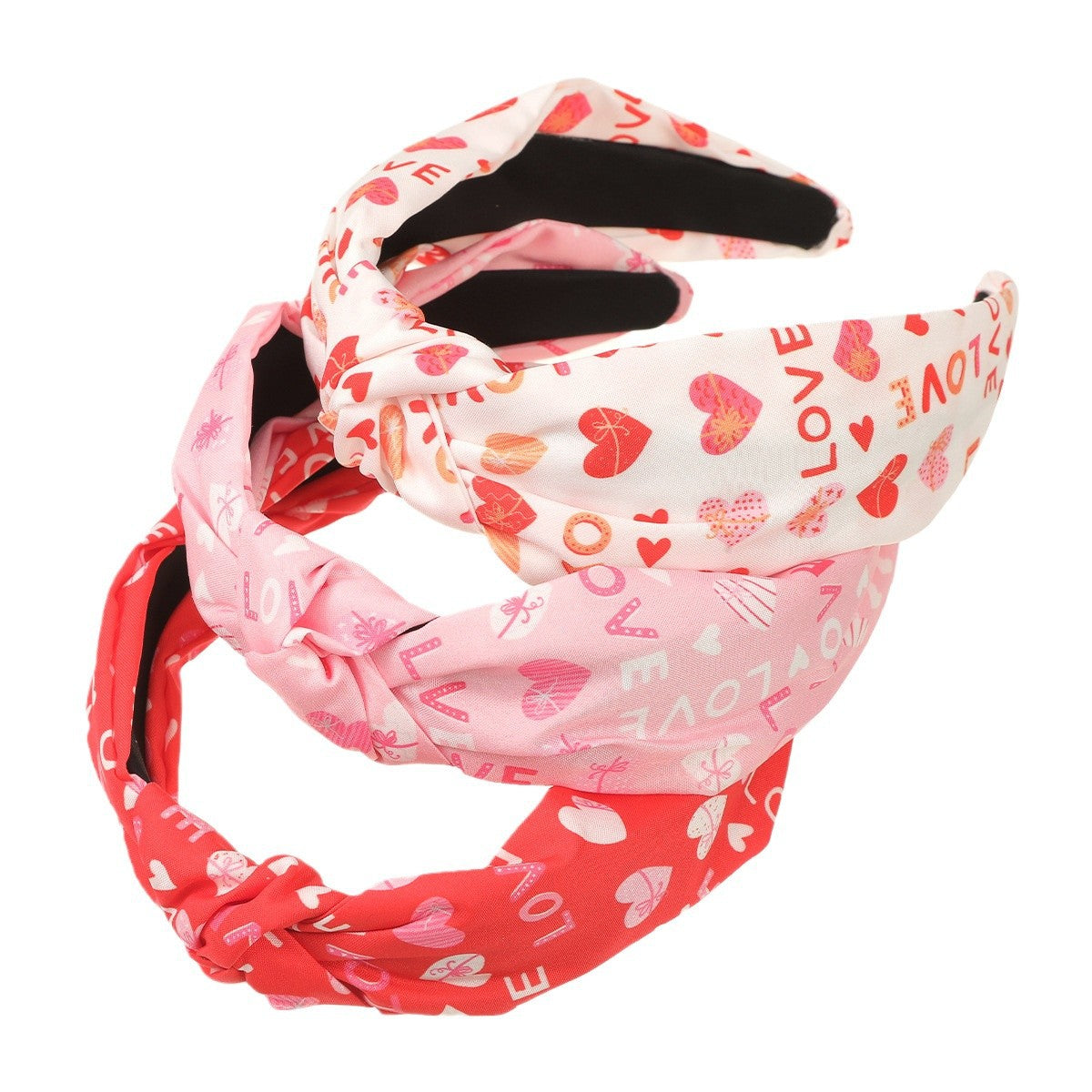 Wholesale Valentine's Day Romantic Fabric Printed Letter Love All-match Sweet Holiday Headband