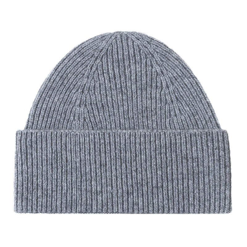 Wholesale Autumn and Winter Ultra-fine Pure Wool Solid Color Beanie