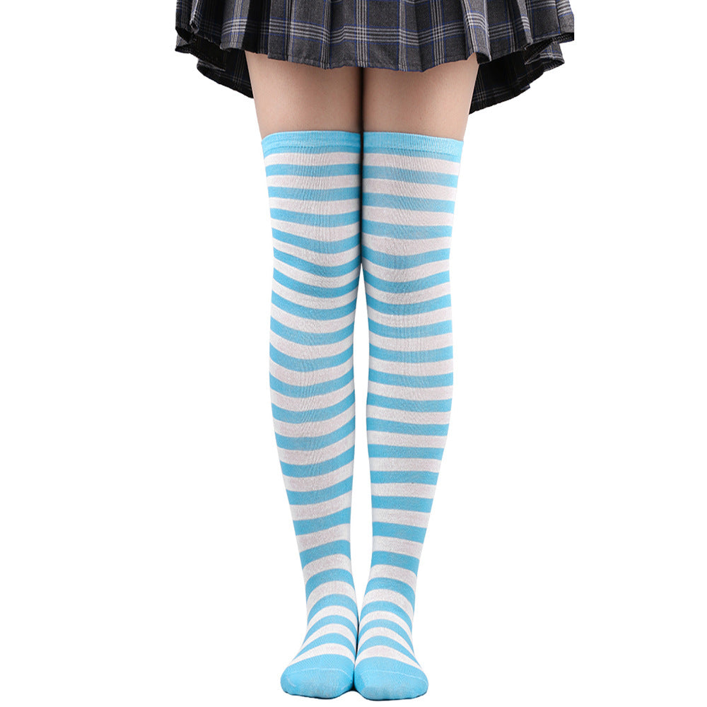 Wholesale Halloween Zebra Over-the-Knee Striped Socks