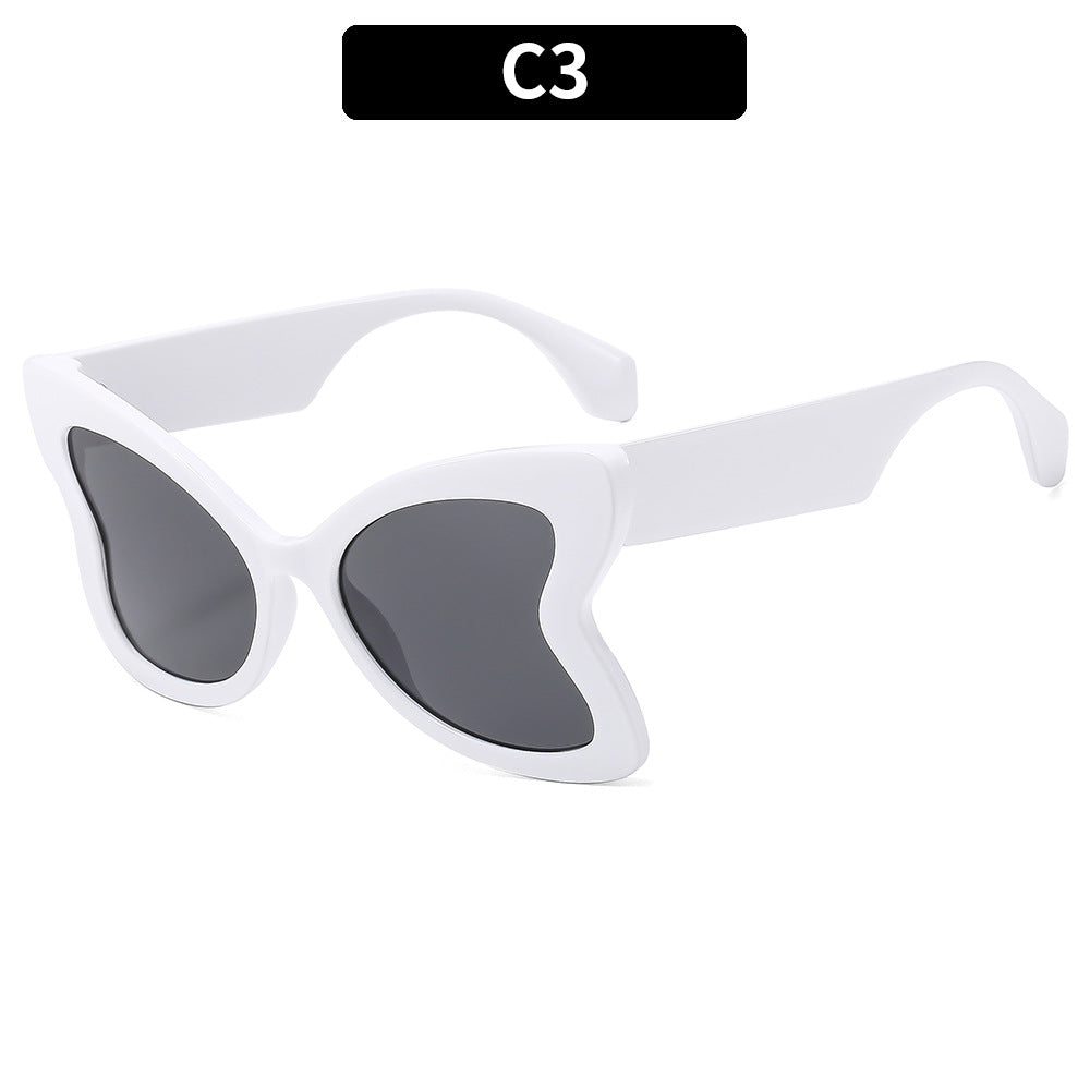 Wholesale PC Retro Butterfly Large Frame Sunglasses