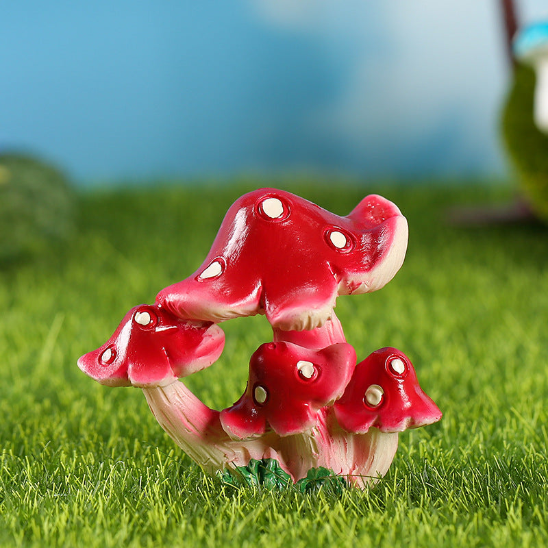 Wholesale Simulation small mushroom ornaments micro landscape decoration