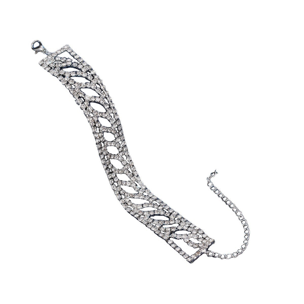 Wholesale Light Luxury Elegant Fashion New Bridal Jewelry Rhinestone Bracelet Wedding Dinner Accessories