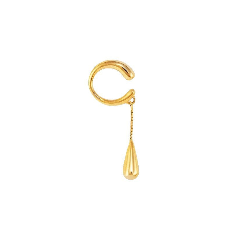 Wholesale Trendy Silver Tassel Ear Cuff Clip Fashion Jewelry Accessory Zinc Alloy Boutique Gift