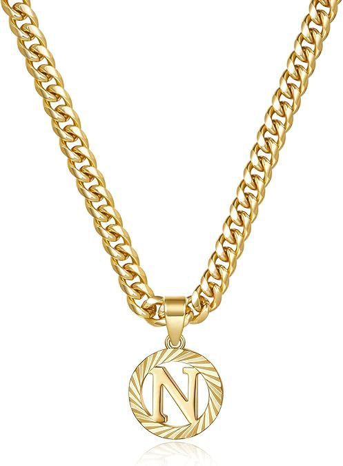 Wholesale Hollow-out 26 gold letter necklace