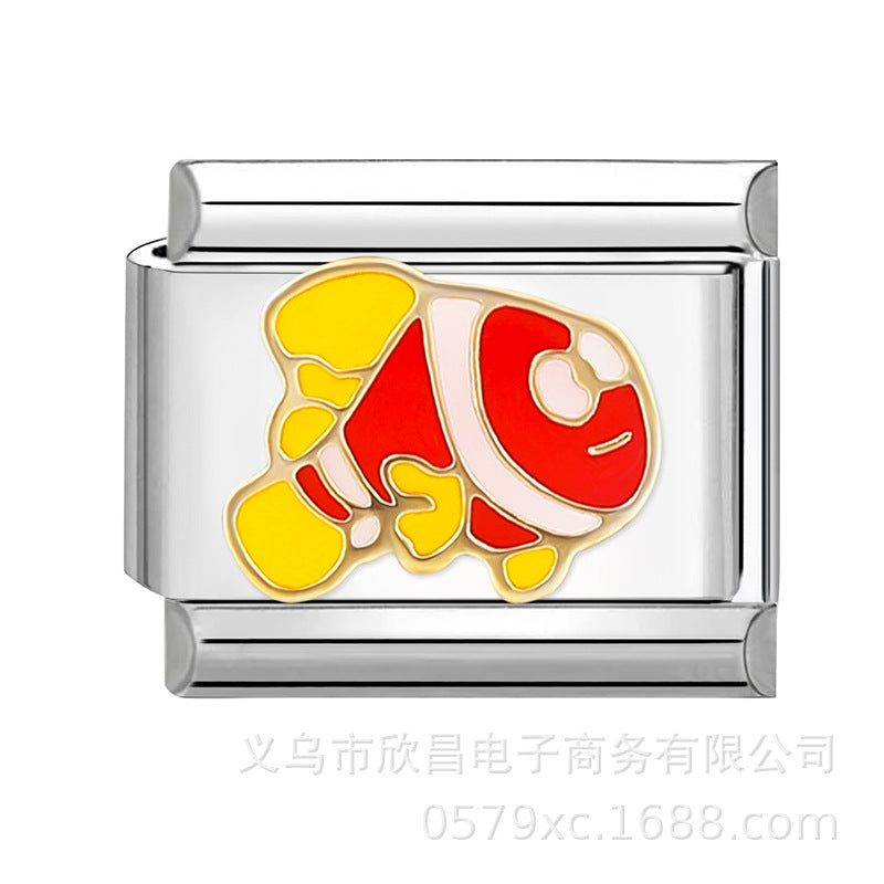 Wholesale Italian Charm Bracelet 9mm DIY Disassembly Stainless Steel Retro Brace Bracelet