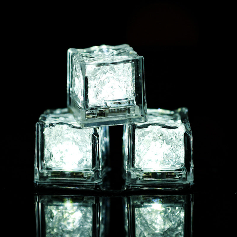 Wholesale Plastic Luminous Ice Cubes/colorful Touch Sensing Night Lights/LED Flashing Ice Cubes