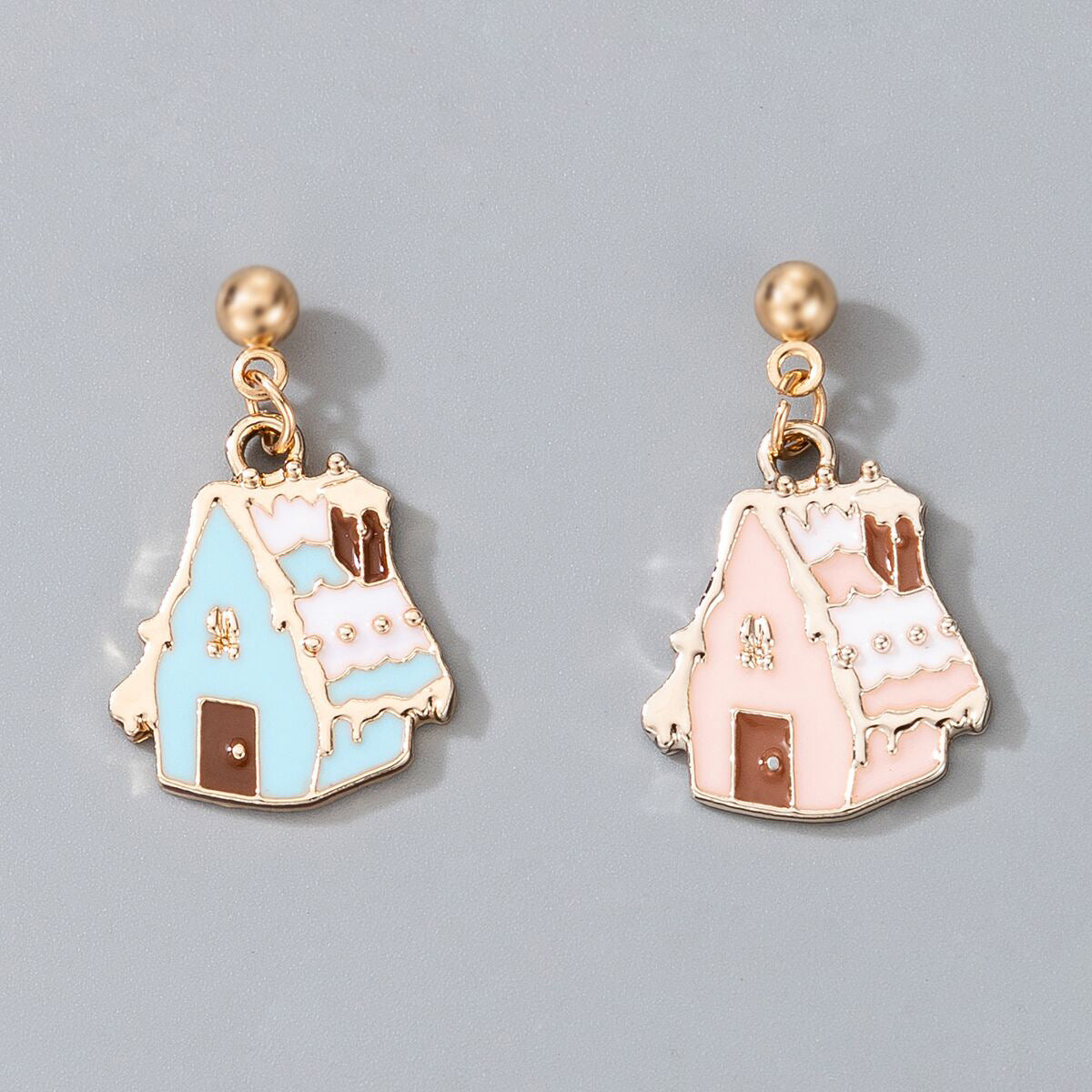 Wholesale Christmas Snowman Elk Candy Santa Claus Alloy Earrings