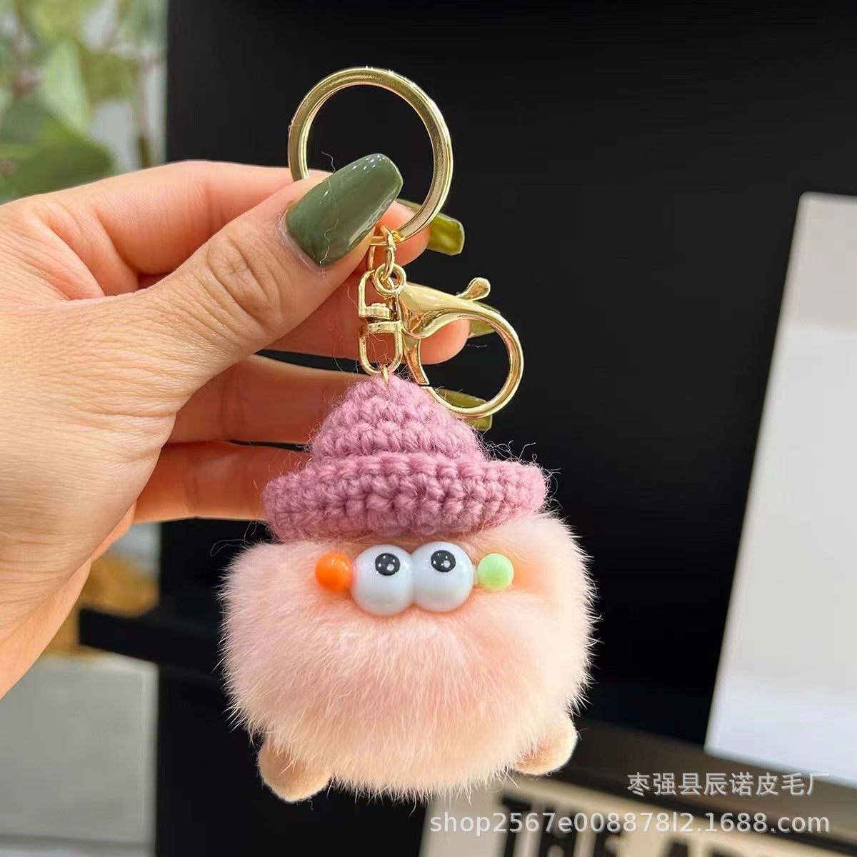 Wholesale  ugly cute small coal cart key chain