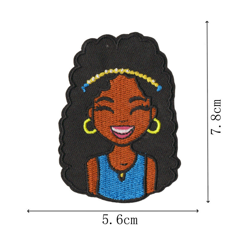 Wholesale Embroidered Patch With Black Independence Day Design Sew On Decorative Badge For Coats Casual Craft Supply For Resale