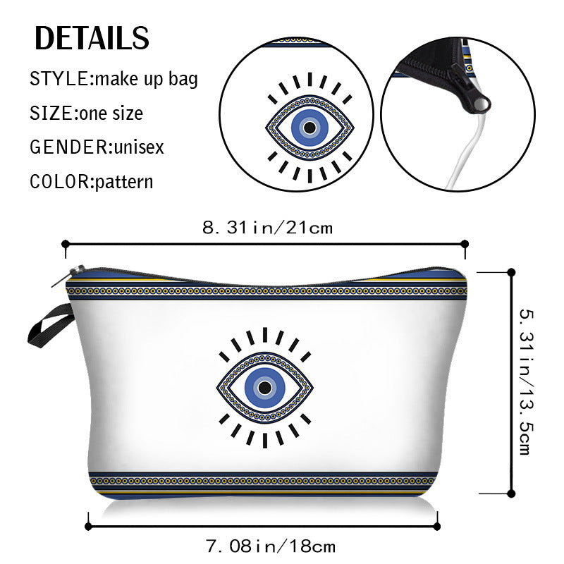 Wholesale Devil's Eye Series Cosmetic Bag, Hand Storage Toiletry Bag, Portable Travel Bag
