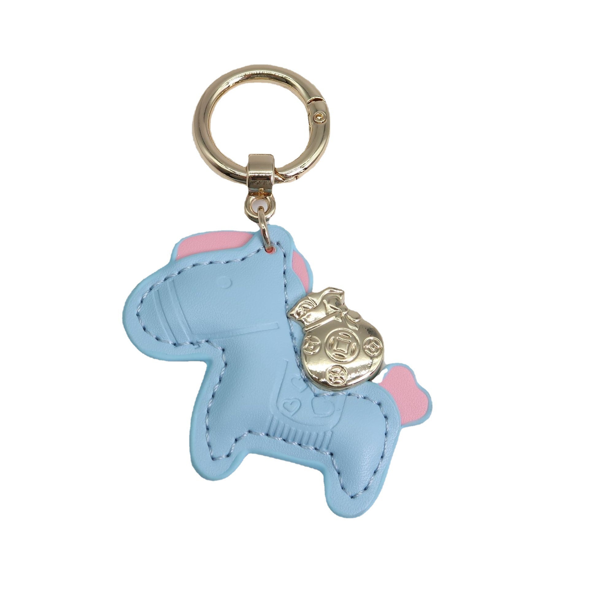 Wholesale Handmade Pony Pendant Made of Artificial Leather Keychains