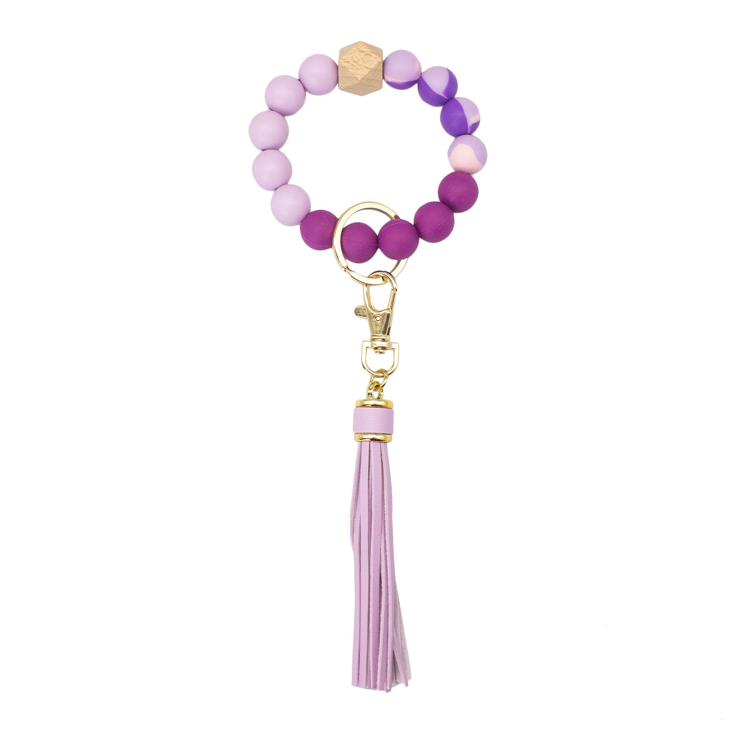 Wholesale Tassel Wood Beads Silicone Beads Wrist Keychain