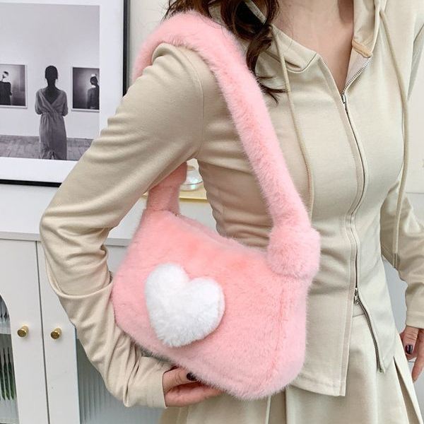 Wholesale Autumn and Winter Plush Bag Single Shoulder Fur Bag