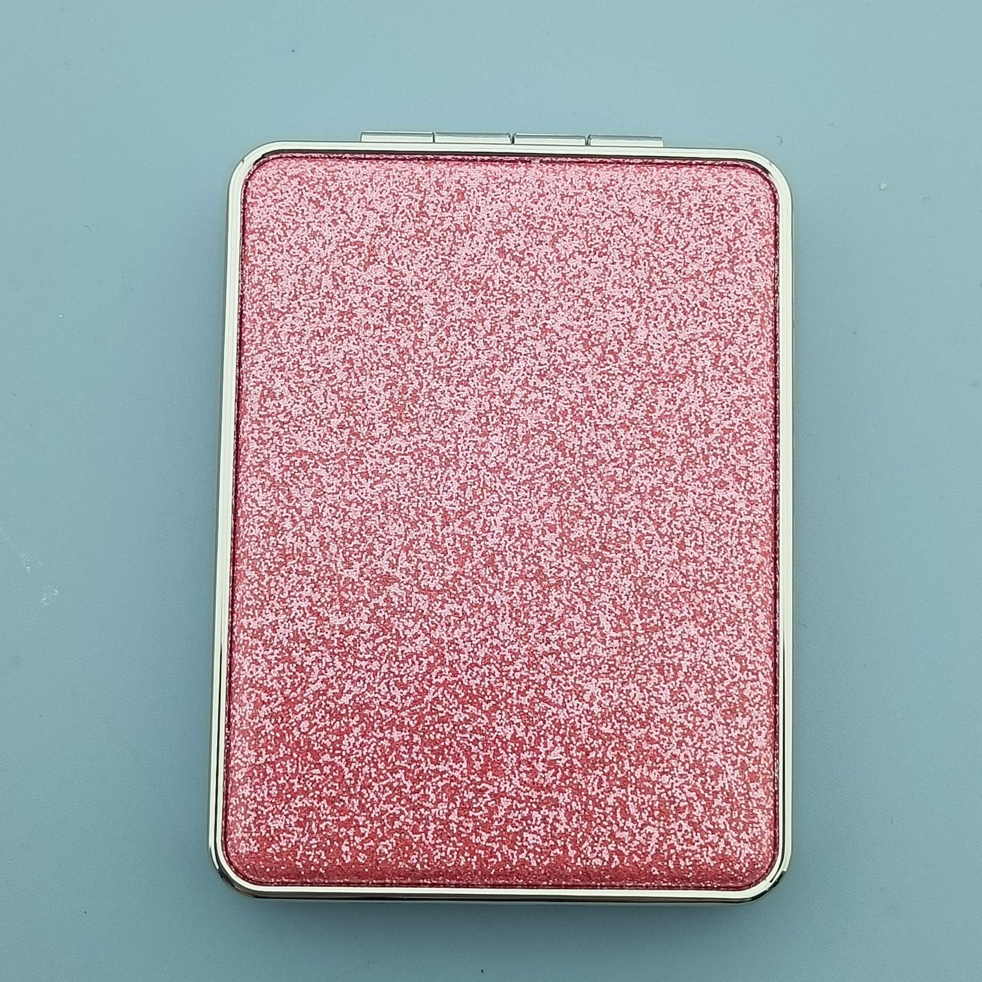 Wholesale Folding Double-sided Glitter PU Leather Color Printing Makeup Mirrors