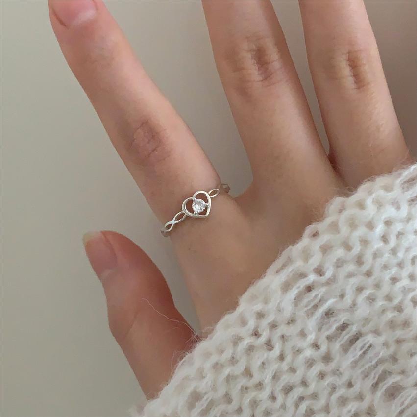 Wholesale Zircon Love Sterling Silver Ring