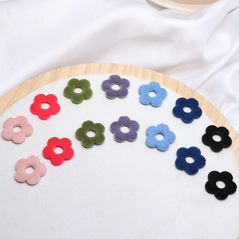 Wholesale of Retro Velvet Hollow Large Flower Bead Jewelry Materials
