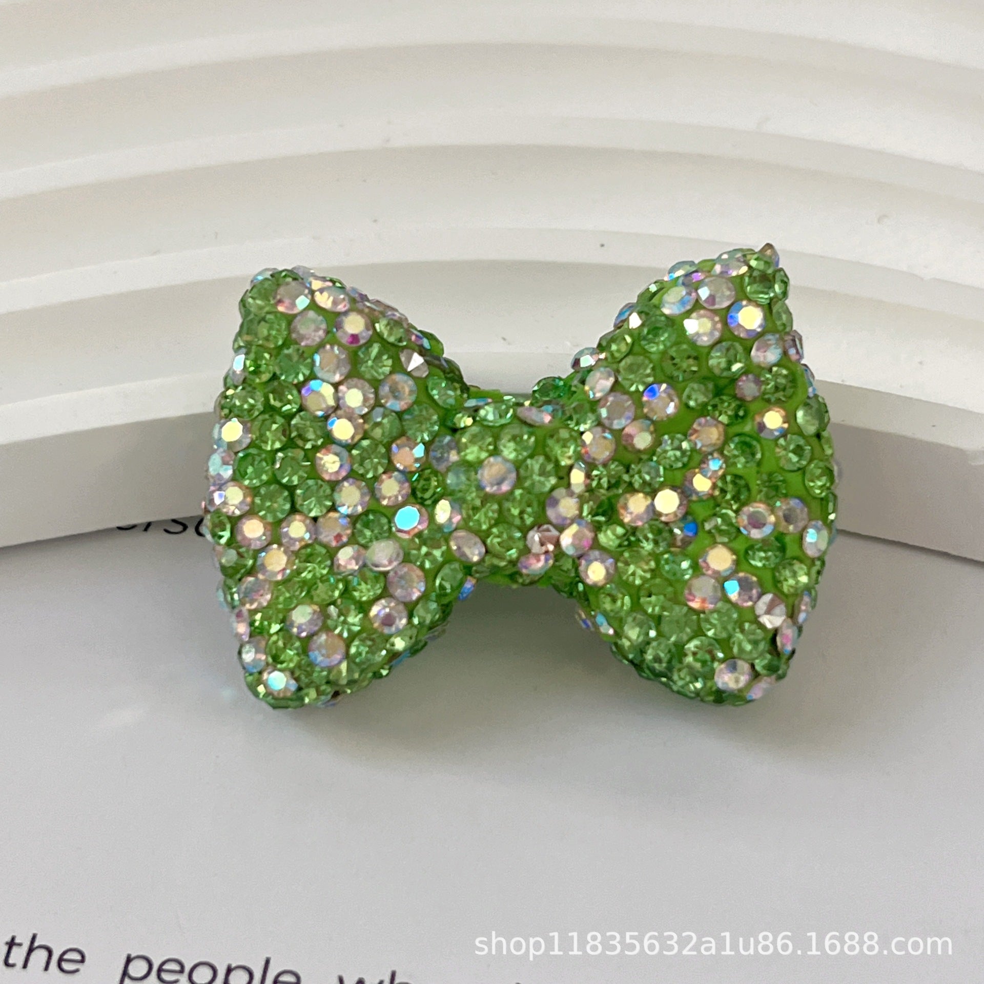 Wholesale 10pcs colored bow-tie shaped crystal beads