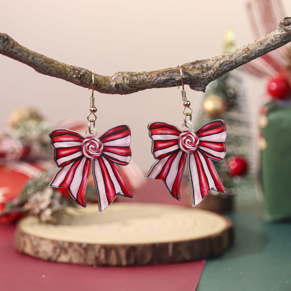Wholesale Christmas bow earrings