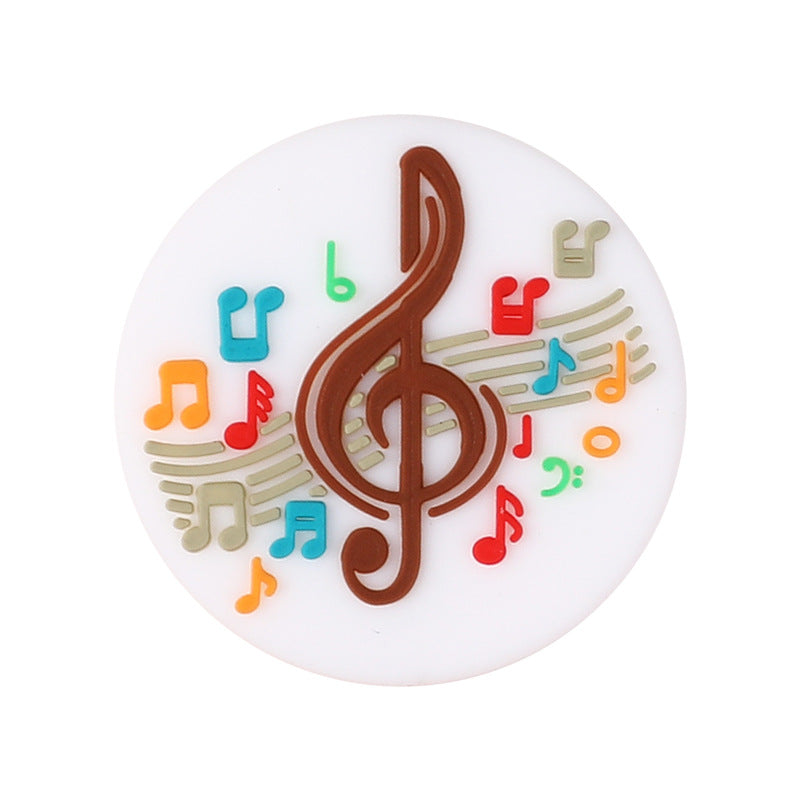 20pcs/pack Music Series Silicone Beads Loose Beads DIY Jewelry