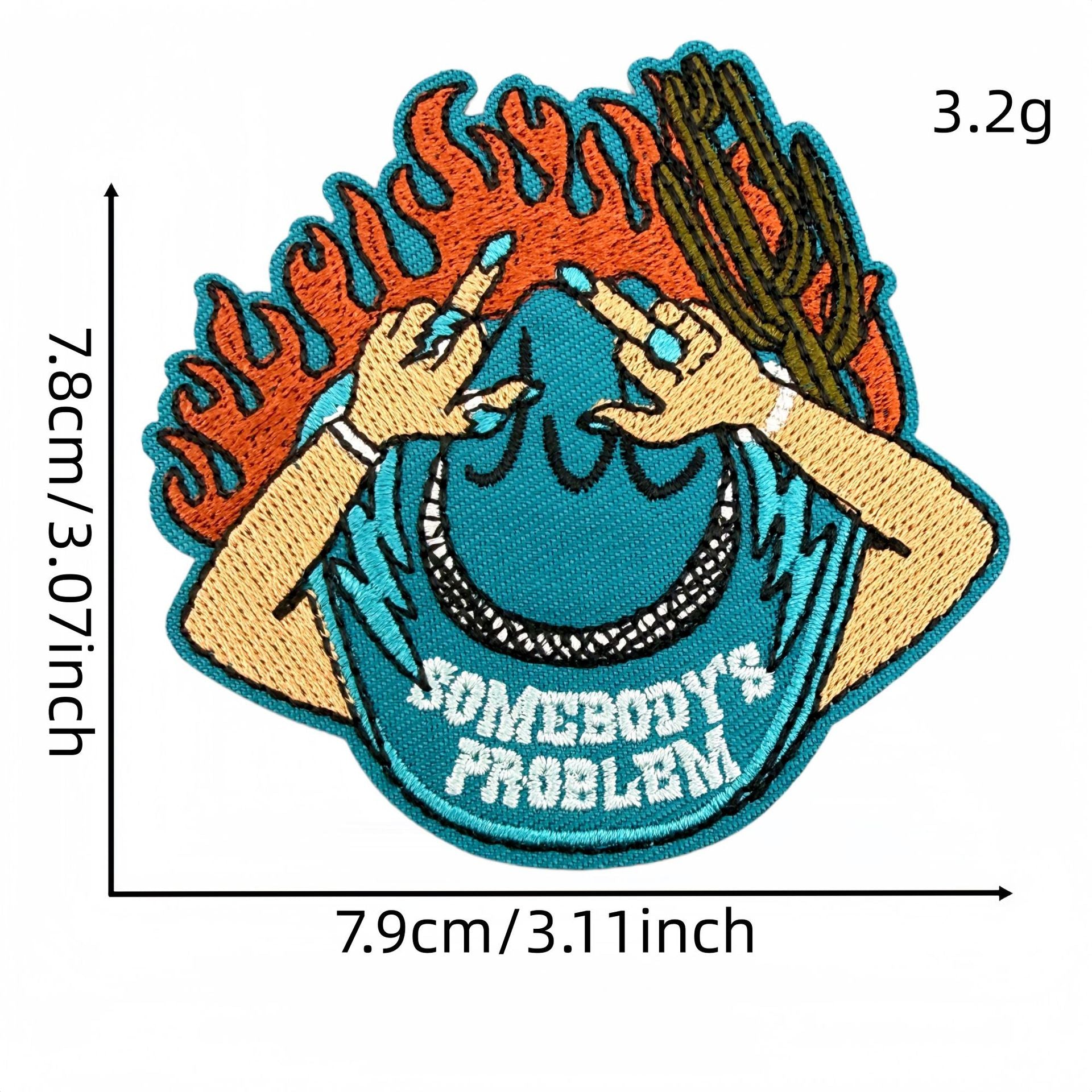 Wholesale Western Style Embroidered Patch Set Skull Checkerboard Design Polyester Thread Fashion Decorative Accessory Gift And Boutique Resale