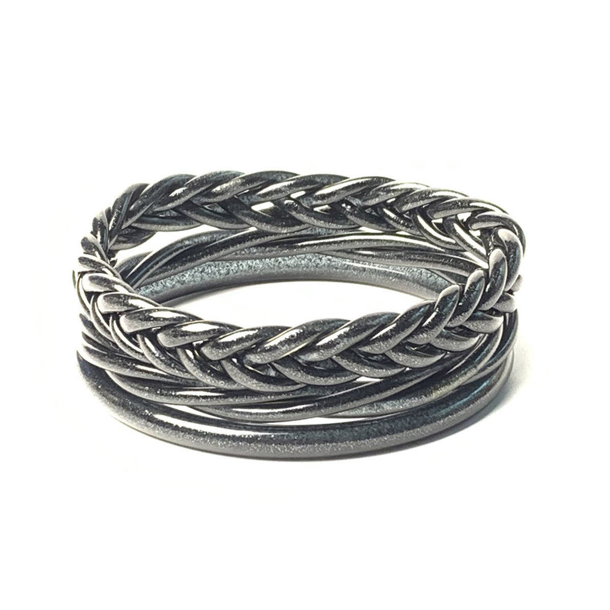 Wholesale Braided Bracelet PVC Silicone Tube Leopard Leather Bracelet Set