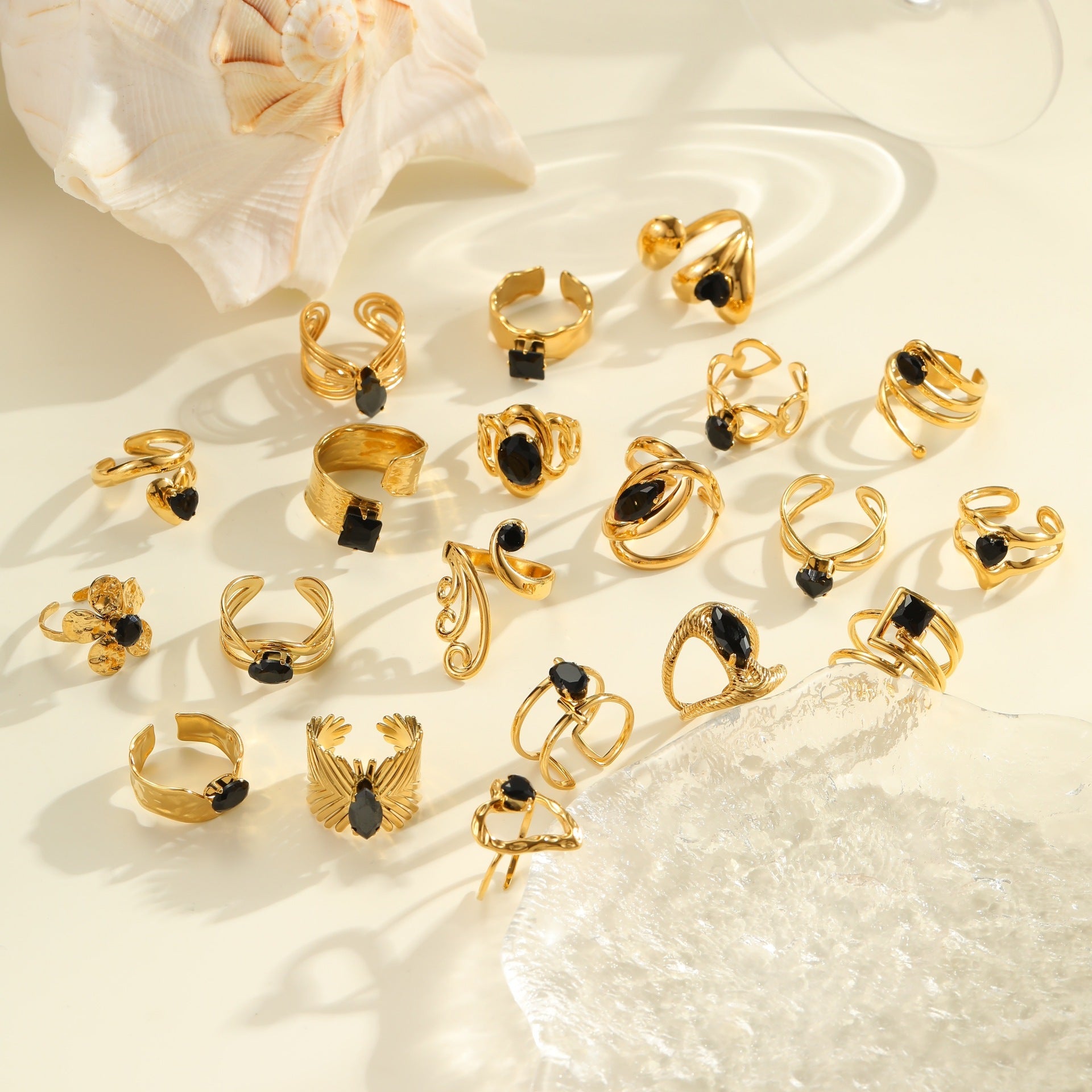 Wholesale light luxury ring that does not fade open ring