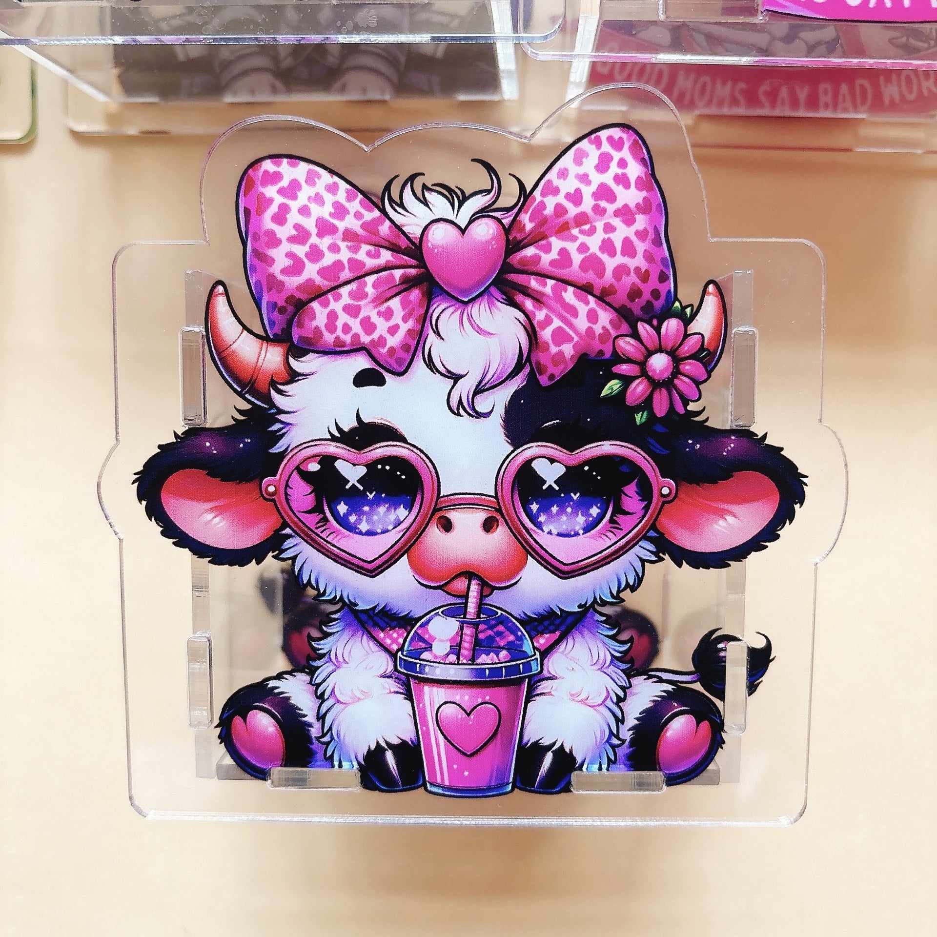 Wholesale  pen holder stationery case acrylic pen case creative gift cosmetic case 10cm