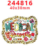 Wholesale Random 30pcs Western style leopard print letter cartoon Acrylic Flatback