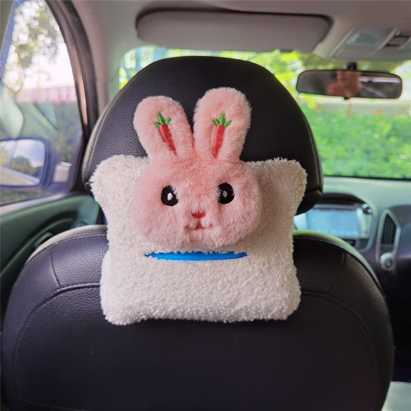 Wholesale car paper drawer bag creative cute lambskin car tissue box