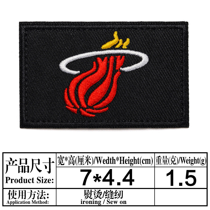 Wholesale Twill Embroidered Patch Team Badge Rectangular Decorative Accent For Bags Clothing Towels