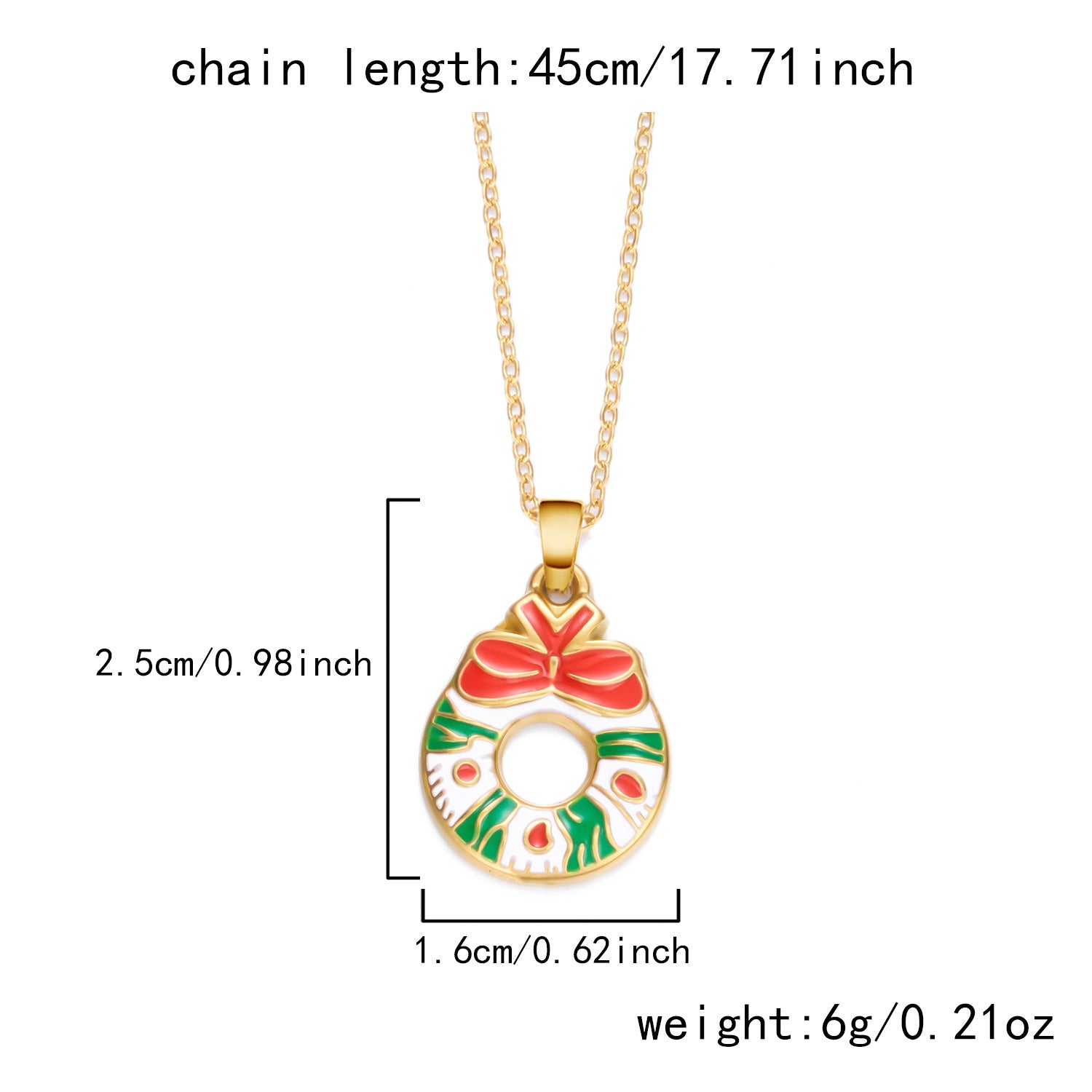 Wholesale Christmas Dopamine Colored Necklace