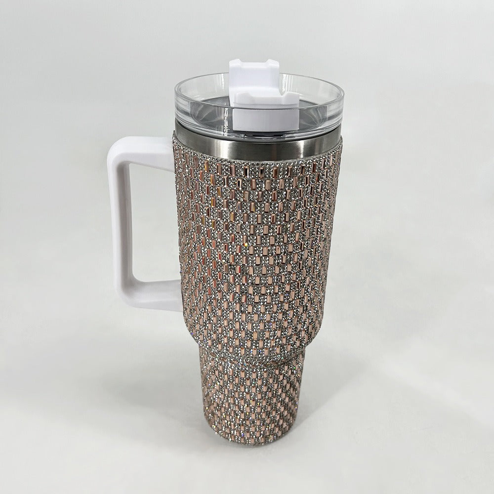 Wholesale  Solid Color Sticker 40oz Thermos Cup Capacity Car  Tumbler Cup with Straw