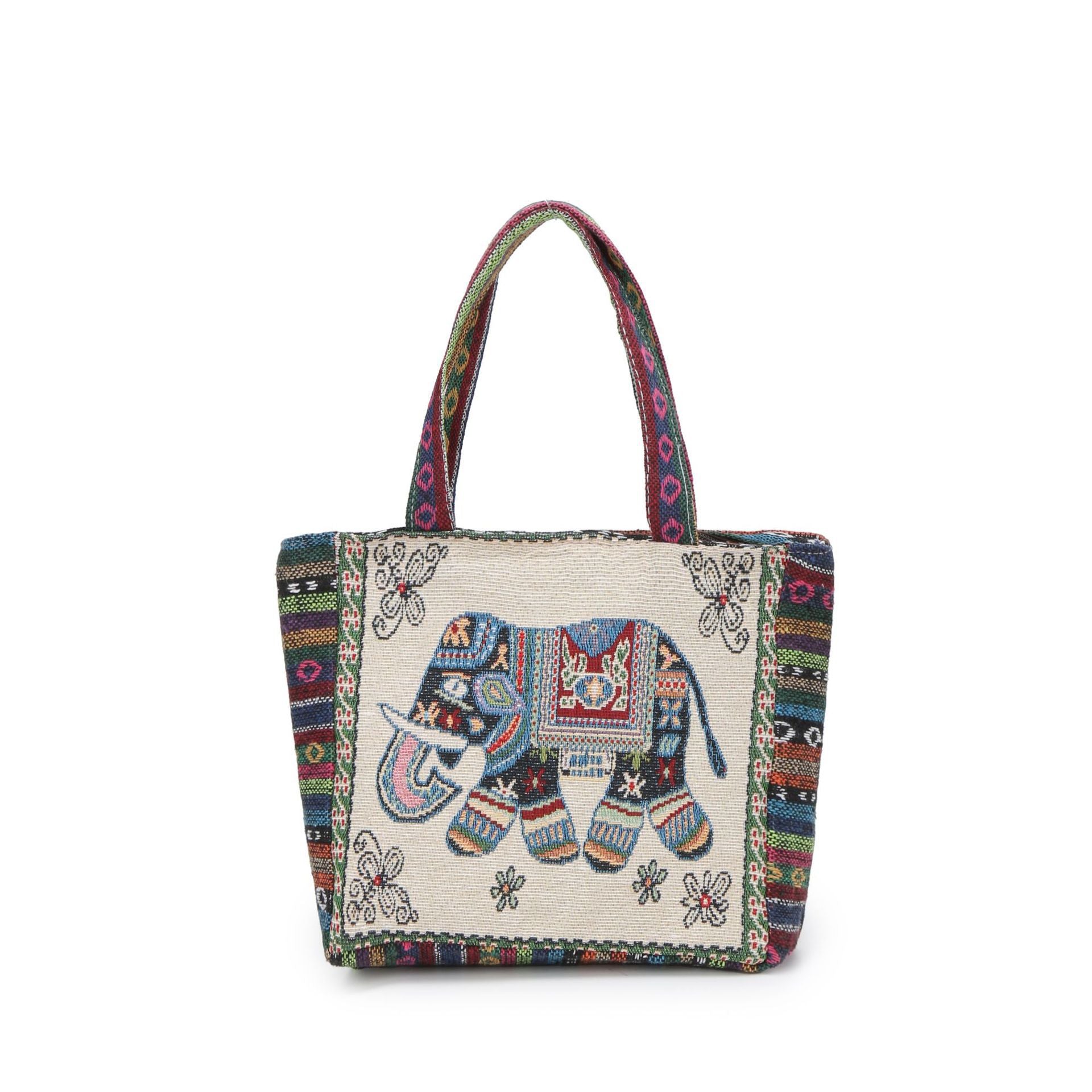Wholesale Double-sided embroidery embroidery ethnic style literary retro large-capacity handbag shoulder bag handbag for women