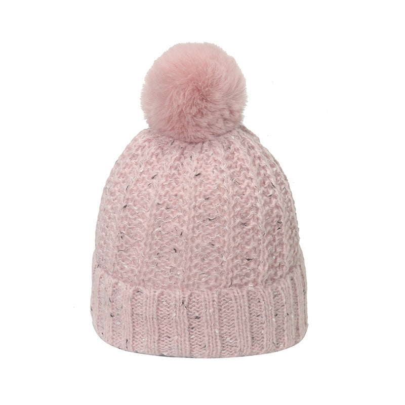 Wholesale Winter Beanie Blended Yarn Plus Velvet Thickened Knitted Hat